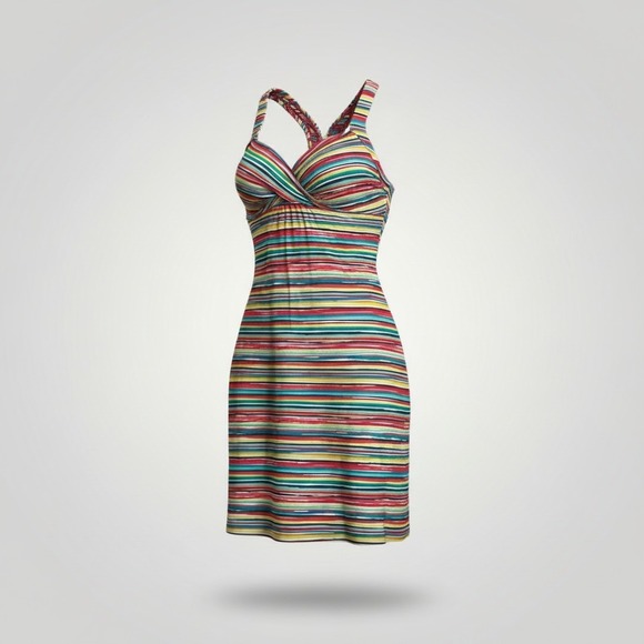 Athleta Other - Athleta Salina Swim Dress Women Medium Striped Resortwear Travel Athleisure